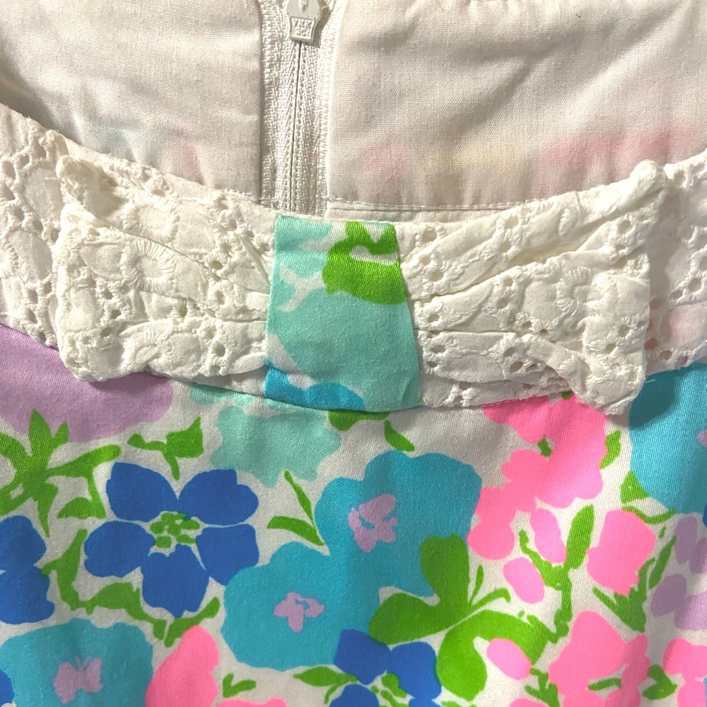 LILLY PULITZER Spring Fling Mini Henley Dress Sz 14 - Picture 4 of 7